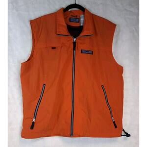 OLD COLLEGE‎ INN XL HUNTING SPORTY VEST ORANGE NYLON ZIP FRONT & POCKETS OCI